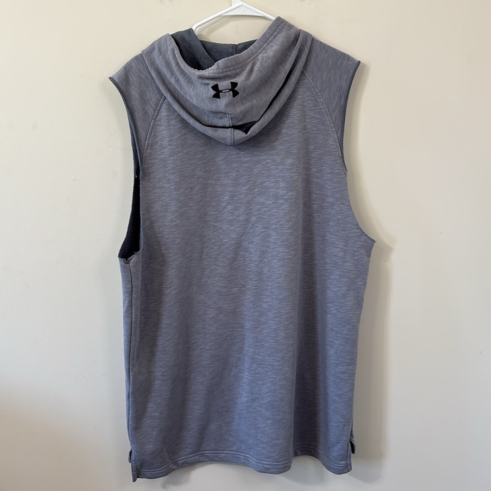 Under Armour Men’s Sportstyle Terry Sleeveless Hoodie Gray Size XL - Picture 6 of 10